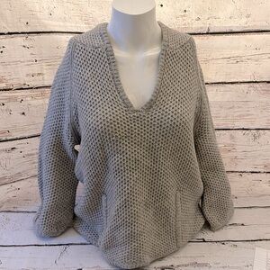 Women’s Gray Joie Sweater Size M Medium, Wool and Cashmere, hooded